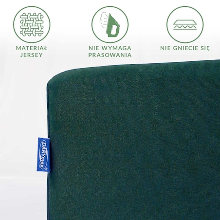 Prześcieradło jersey z gumką 200x220 kolor Zieleń Butelkowa