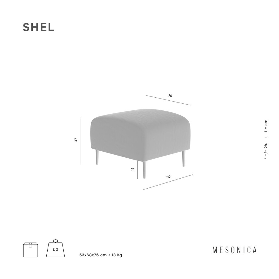 Shel Puf - ciemnoniebieski