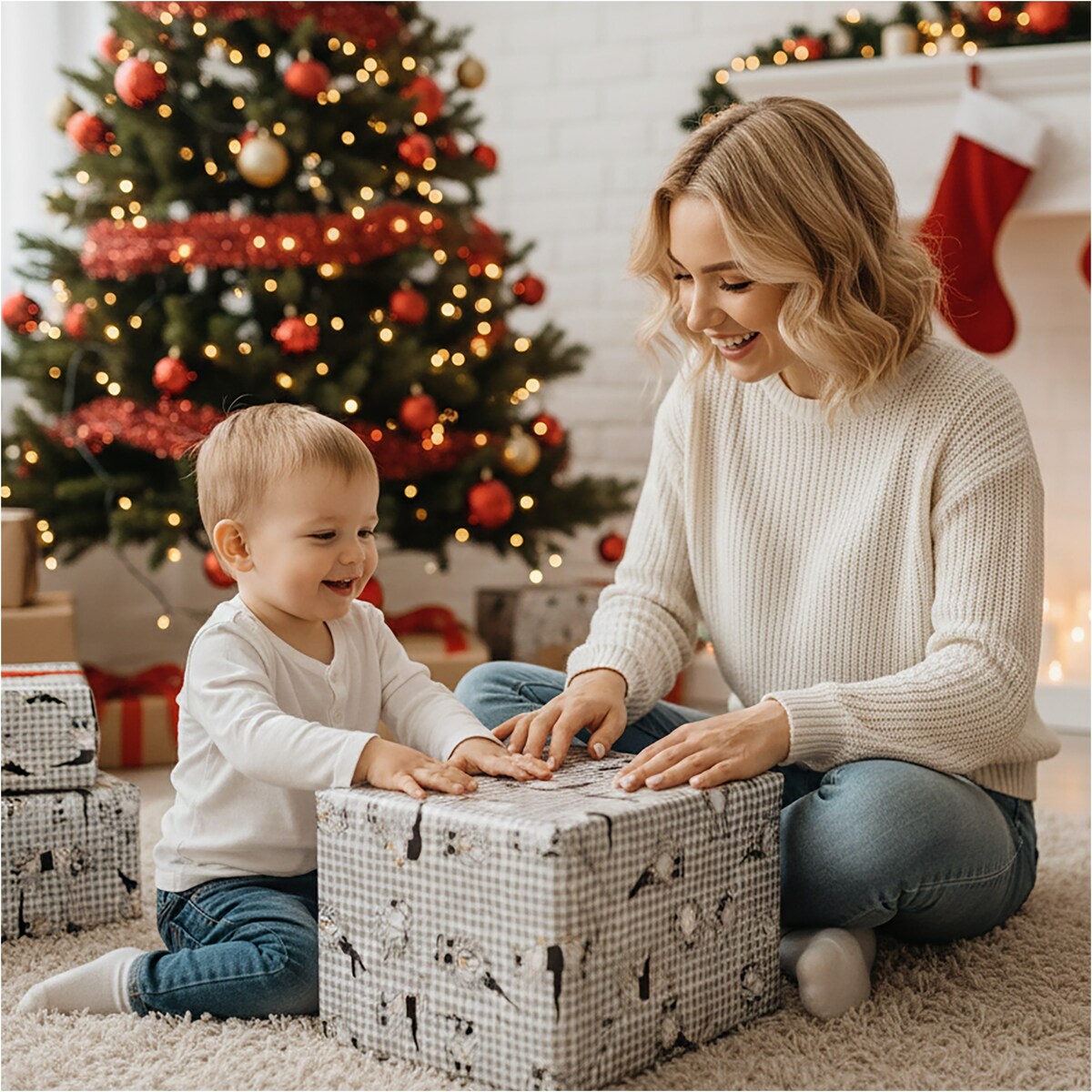 Papier do pakowania prezentów 25 METRÓW MEGAROLKA Świąteczny Do Paczek Ozdobny