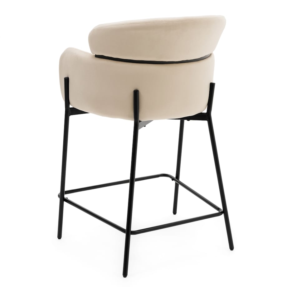 Hoker tapicerowany welurowy do salonu BOLZANO beżowy