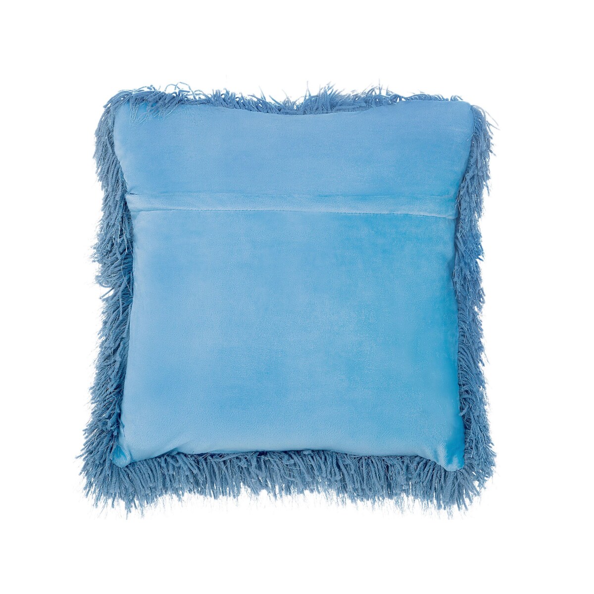 2 poduszki dekoracyjne włochacze 45 x 45 cm niebieskie CIDE
