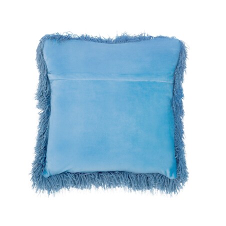 2 poduszki dekoracyjne włochacze 45 x 45 cm niebieskie CIDE
