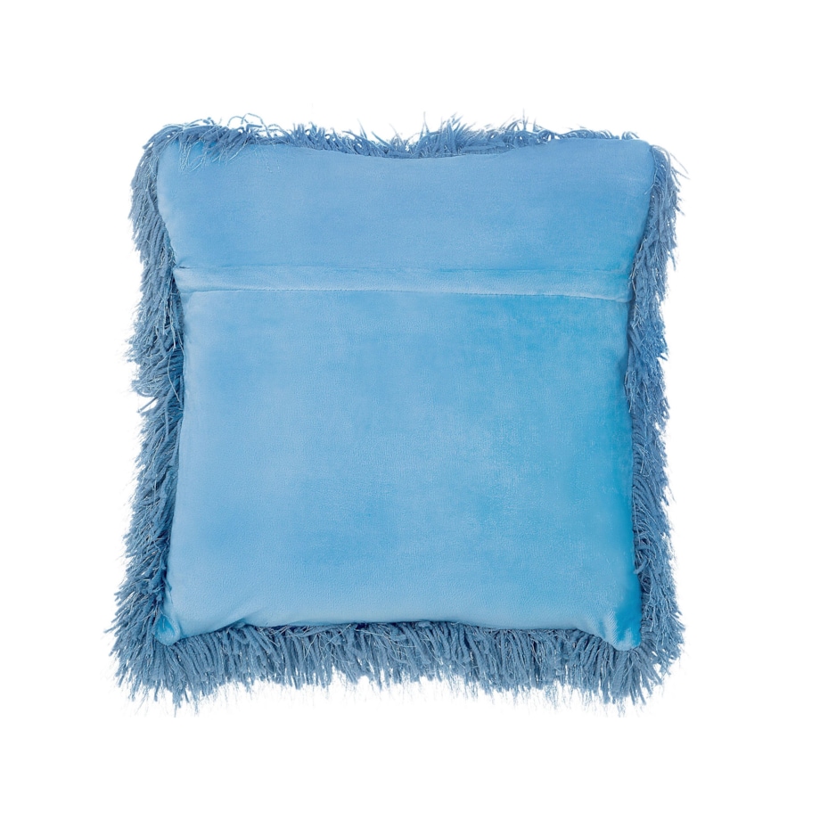 2 poduszki dekoracyjne włochacze 45 x 45 cm niebieskie CIDE