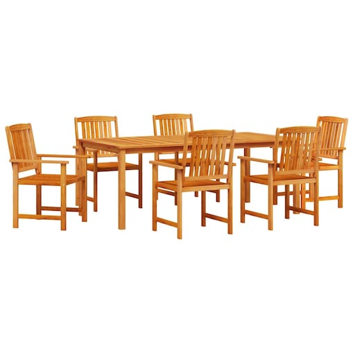 vidaXL Zestaw do jadalni w ogrodzie 7 pcs Brązowy lite drewno akacjowe