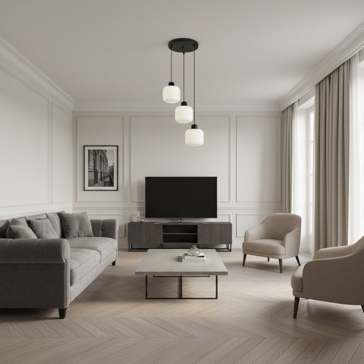 lampa wisząca kaskadowa 3 punktowa edylit nowoczesna
