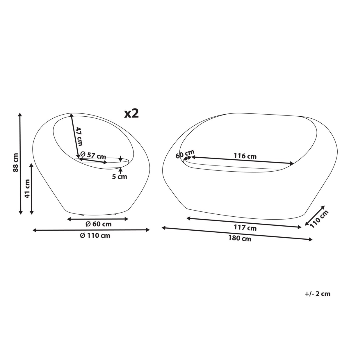 Zestaw ogrodowy dla 4 osób MAIORI Rattan Naturalny