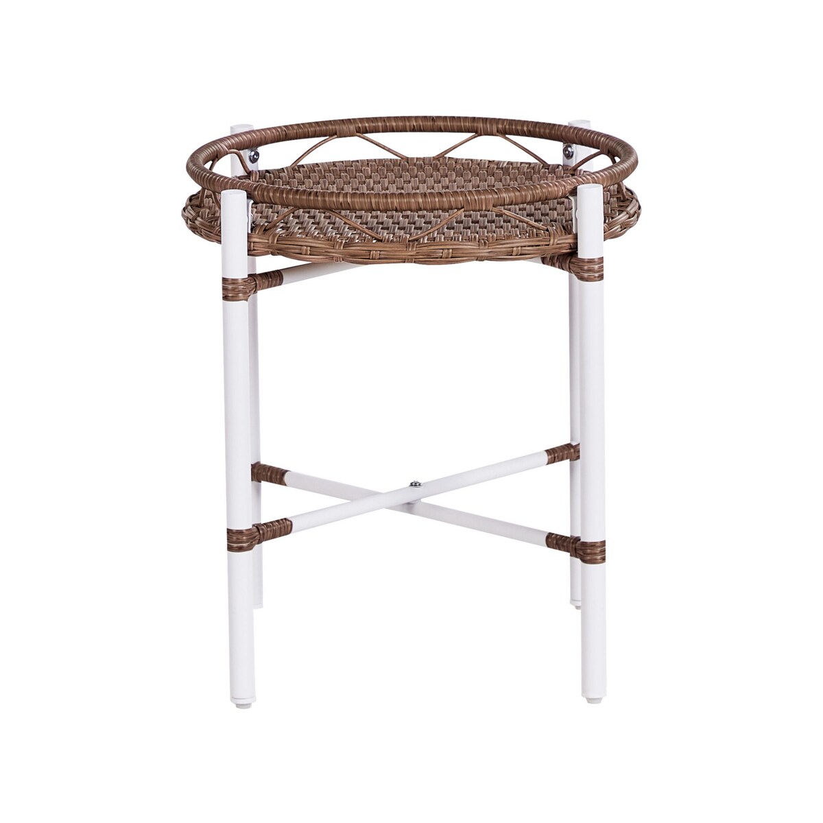 Zestaw mebli balkonowych z poduszkami LEVICO Metal Biały