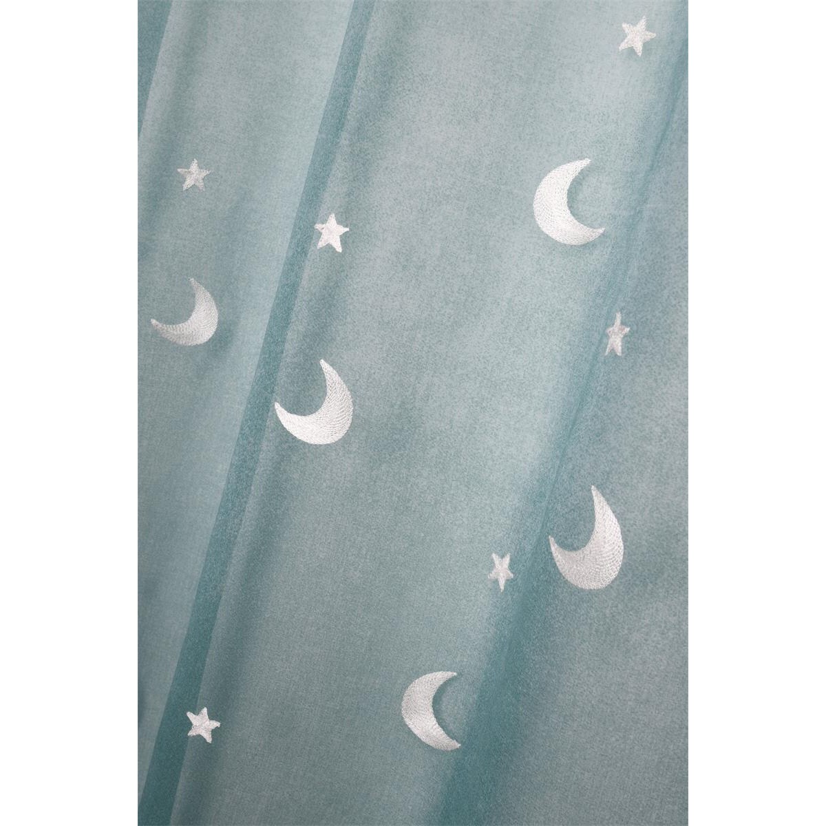 Firana z motywem księżyca 140 x 260 cm