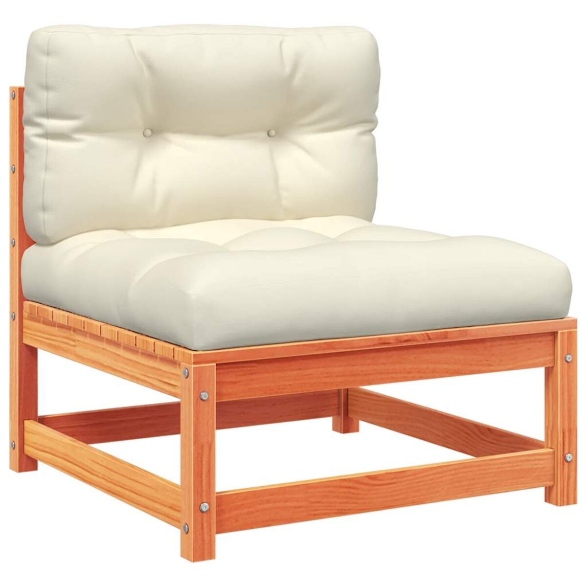 vidaXL 4-cz. zestaw wypoczynkowy do ogrodu, z poduszkami, woskowy brąz