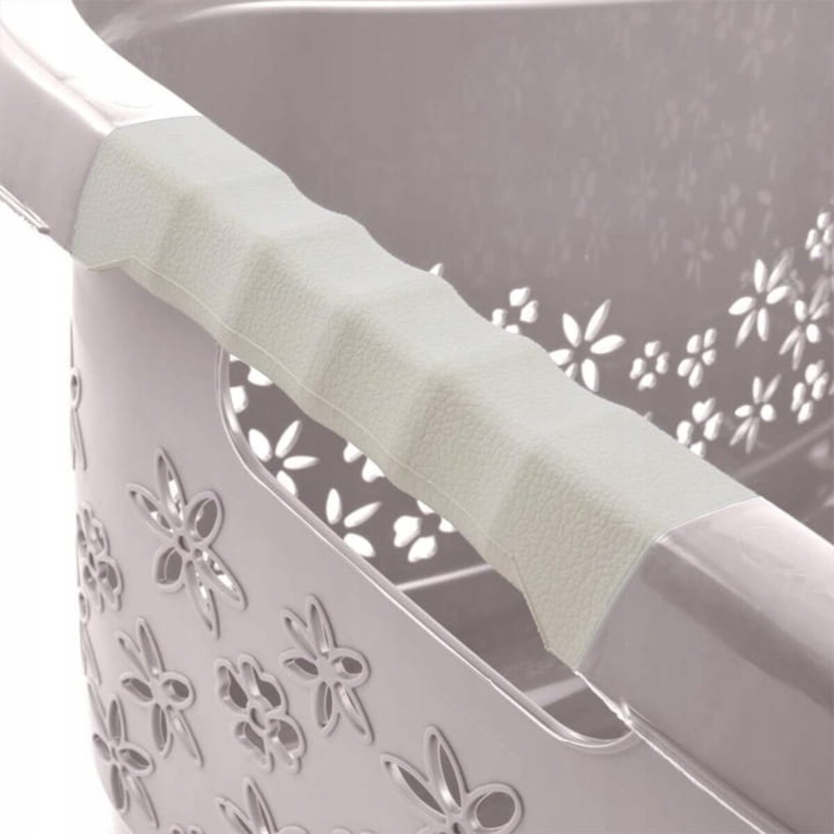 Kosz na pranie do magla Lasse 50 L szary z miękkimi uchwytami Keeeper