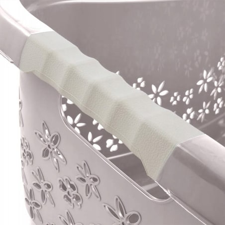 Kosz na pranie do magla Lasse 50 L szary z miękkimi uchwytami Keeeper