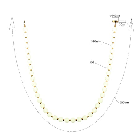 Lampa sufitowa wisząca Light Prestige Dorado złoty LED CCT 3000K/4000K/6000K (regulowana) 1 szt.