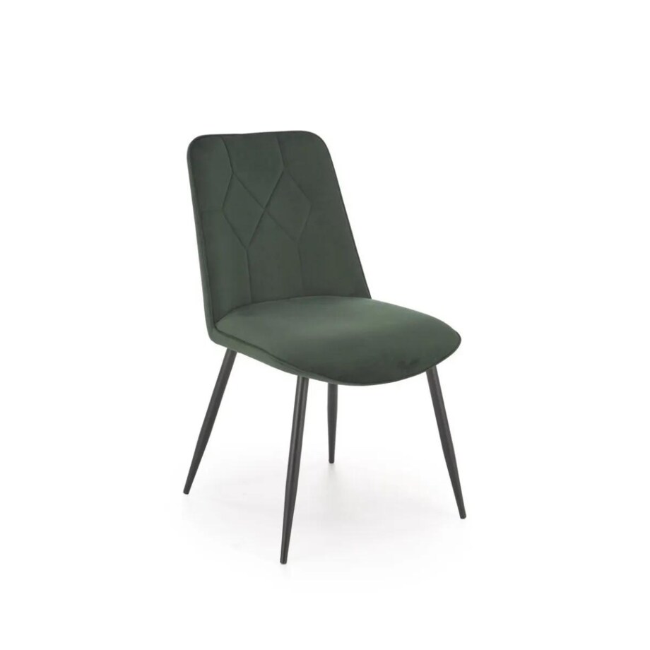 Krzesło tapicerowane K539 VELVET ciemnozielone