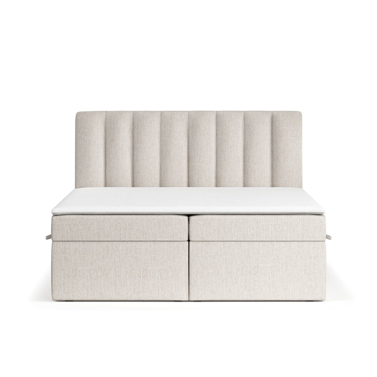 Łóżko tapicerowane AMARO 160x200 z pojemnikiem, Beż, tkanina Alta 02
