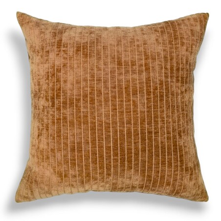 Ruda poduszka dekoracyjna w prążki 45x45 Lines