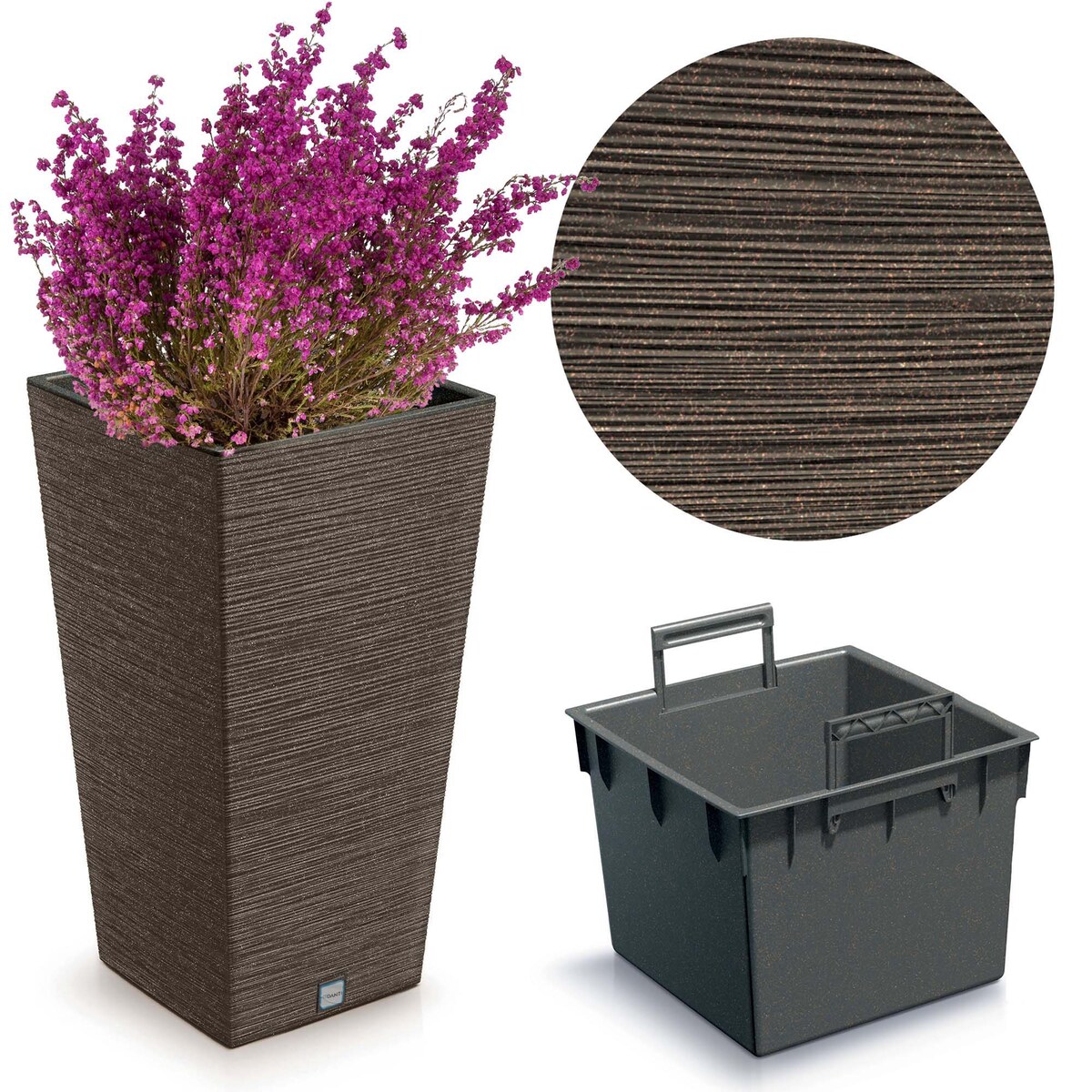 Doniczka Donica Ogrodowa 24 Cm Na Taras Do Ogrodu Domu Eco Wood Wysoka