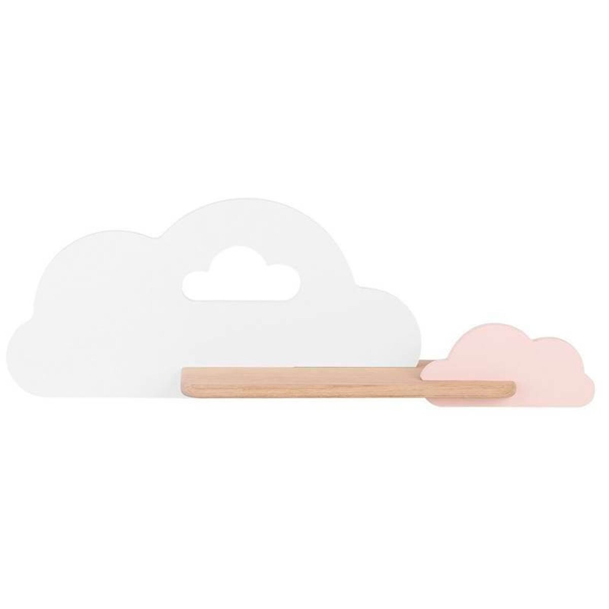 Dekoracyjna LAMPA ścienna CLOUD 21-76717 Candellux dziecięca OPRAWA chmurki LED 5W 4000K kinkiet z półką biały różowy