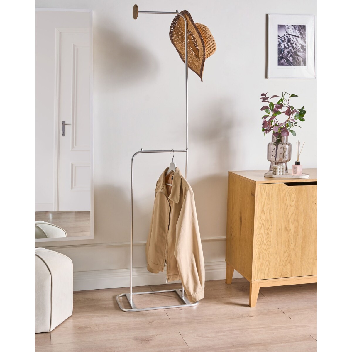 Wieszak na ubrania EUREKA Srebrny