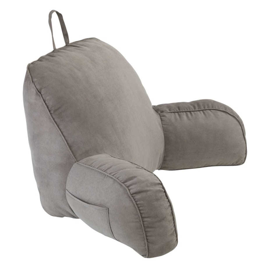 Wygodna poduszka do siedzenia w łóżku z kieszonką na telefon, pilota