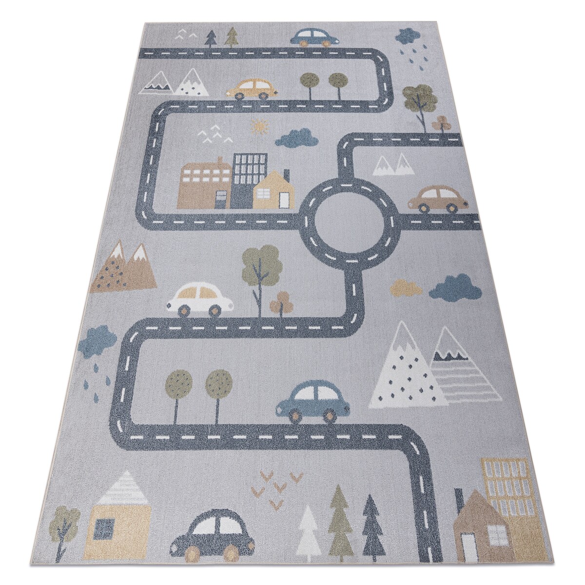 Dywan BONO 726 ulica, miasto jasny szary / 200x290 cm