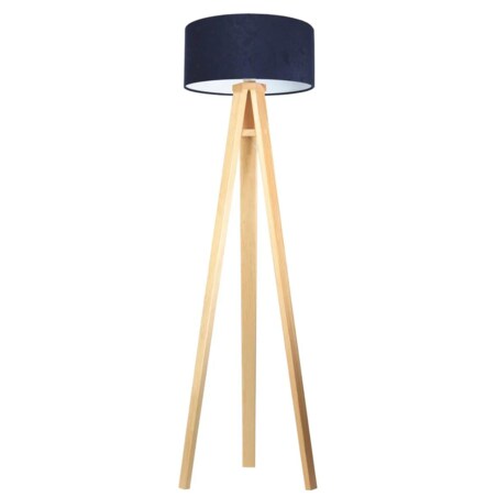 Lampa stojąca HOME 40 granatowa/biała/sosna