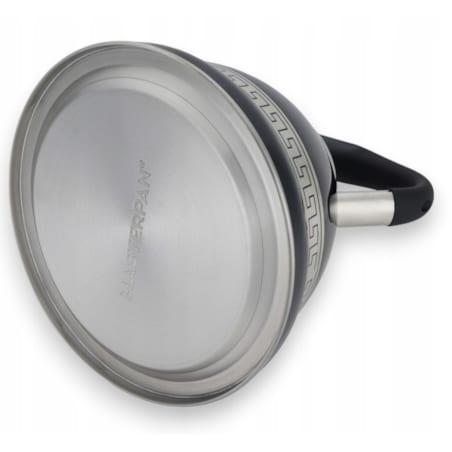 Duży Czarny Tradycyjny Czajnik Z Gwizdkiem Stalowy 3L Na Indukcję Gaz