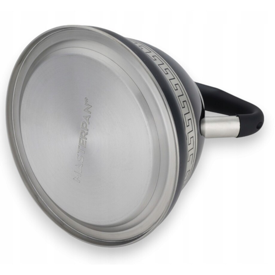 Duży Czarny Tradycyjny Czajnik Z Gwizdkiem Stalowy 3L Na Indukcję Gaz