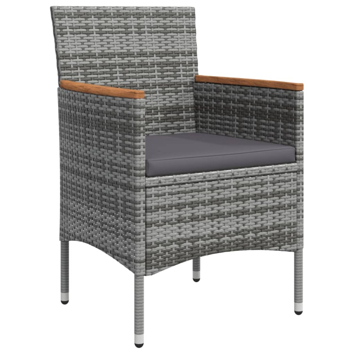 vidaXL 5-częściowy zestaw mebli ogrodowych z poduszkami, szaro-czarny