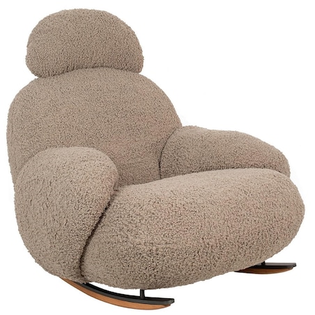 Pluszowy fotel bujany PLUSH TEDDY KH0101009574 ciemny beżowy, King Home