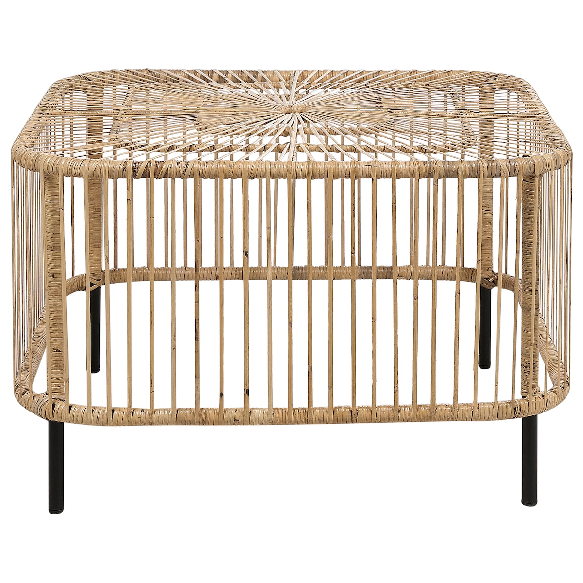 Stolik kawowy ogrodowy CESENATICO 67 cm 67 cm Rattan Naturalny