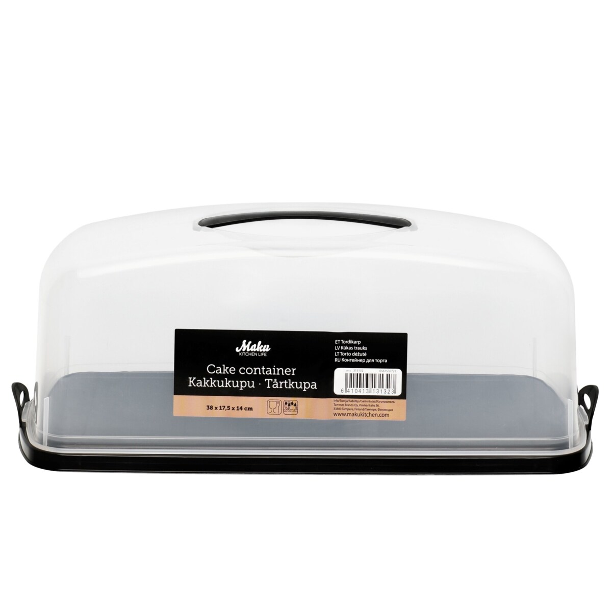 Prostokątny pojemnik na ciasto, 38 x 17,5 x 14 cm