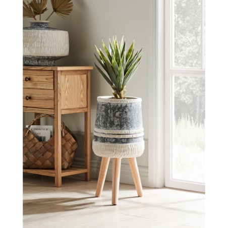 Donica na nóżkach ARISAEMA 27 cm Szary