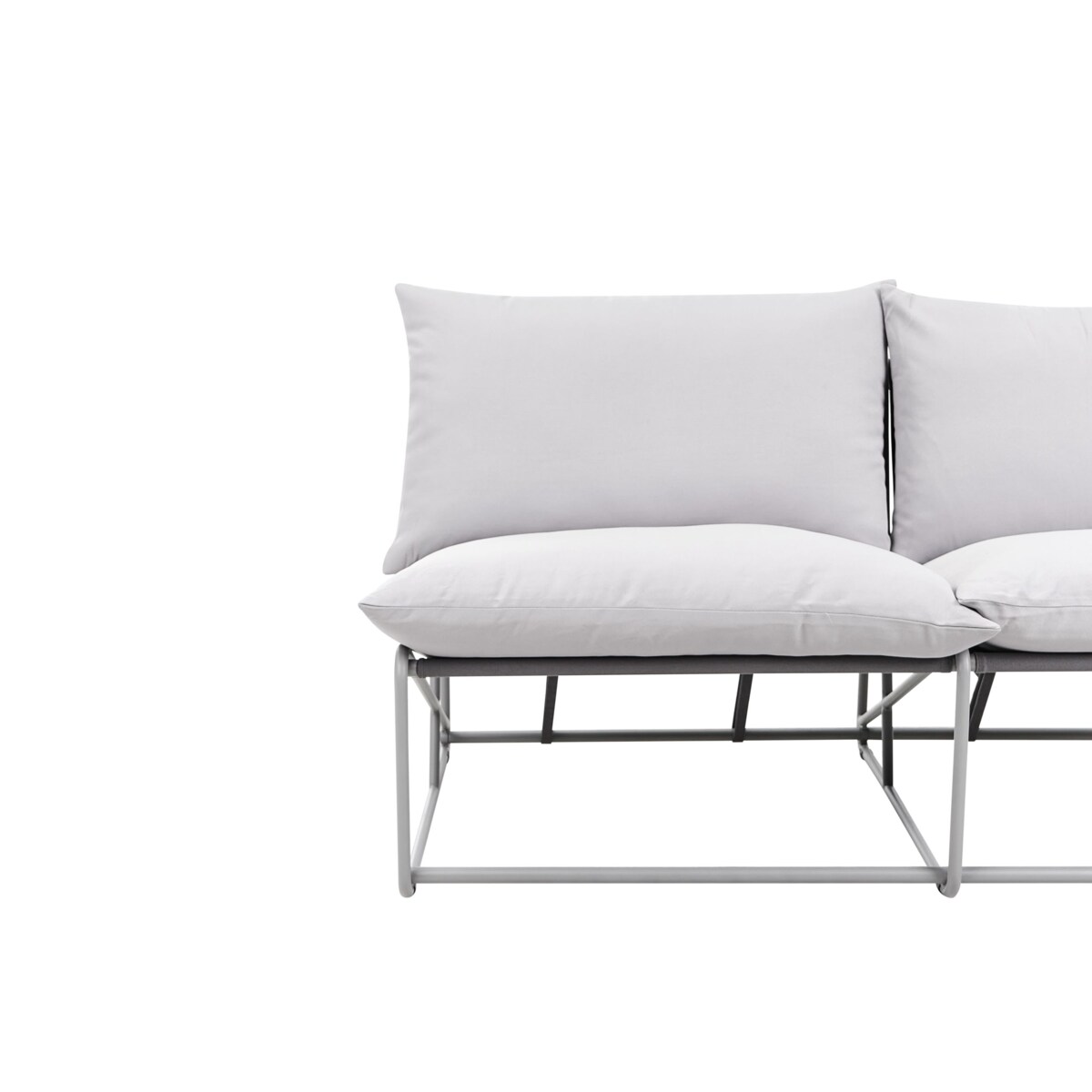 Sofa ogrodowa dla 2 osób PICO Metal Szary