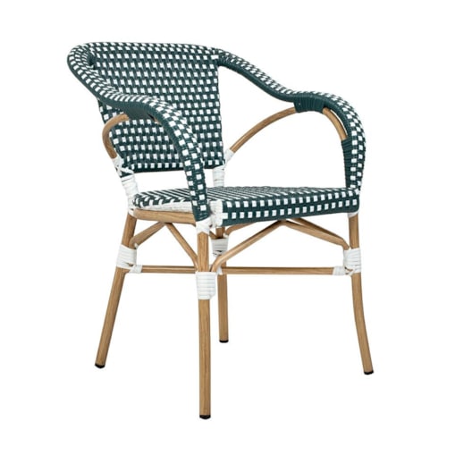 Krzesło CAFE MIRAMAR turkus / morski rattan
