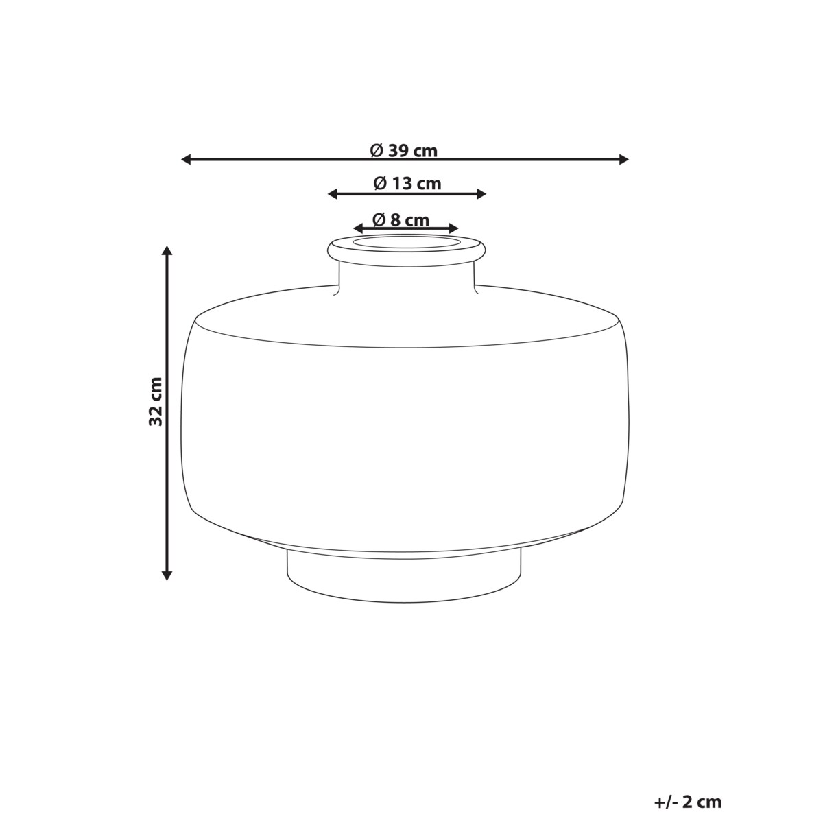 Wazon na kwiaty DEKSATI Tlenek magnezu 32 cm Beżowy