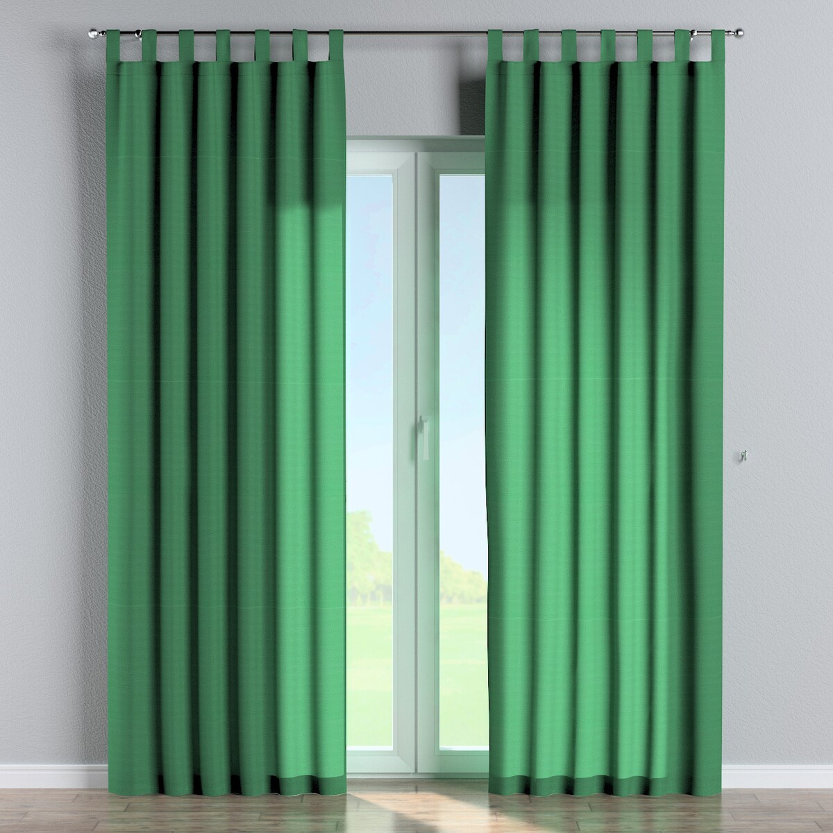 Zasłona na szelkach 1 szt. 130x245 butelkowa zieleń