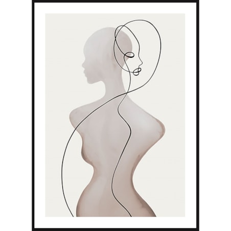 Poster Story, Plakat, Obraz - Kobiece Kształty w Konturach No2, wymiary 30 x 42 cm