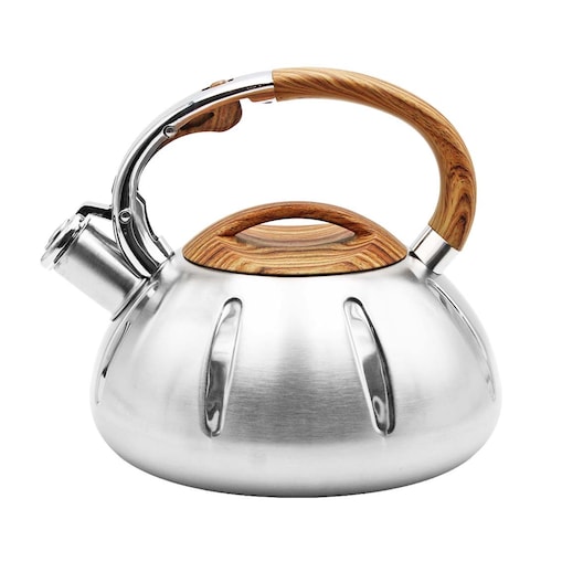 Czajnik stalowy z gwizdkiem duży 3L na indukcję ze żłobieniami BRUNBESTE BB-2433