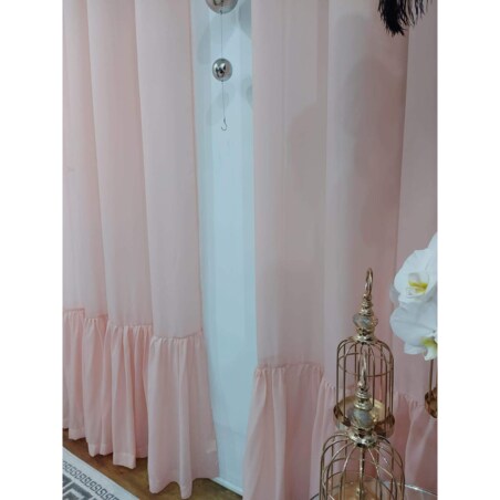 firana "pleat" z falbanką 140x250 cm