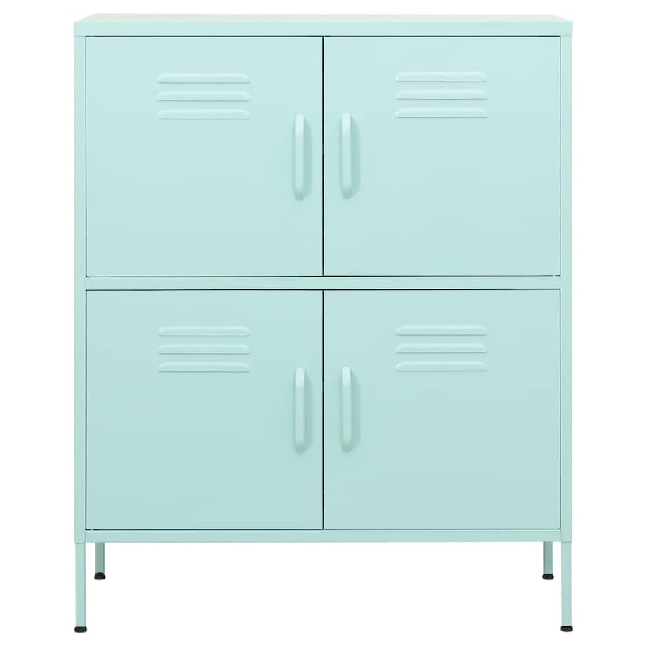 vidaXL Szafka, miętowa, 80x35x101,5 cm, stalowa