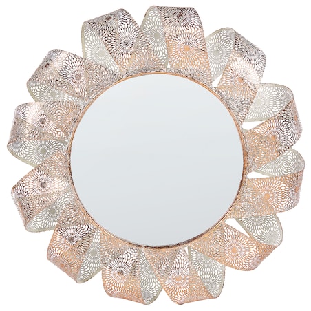 Lustro ścienne MANGALORE 54 cm 54 cm Metal Biały