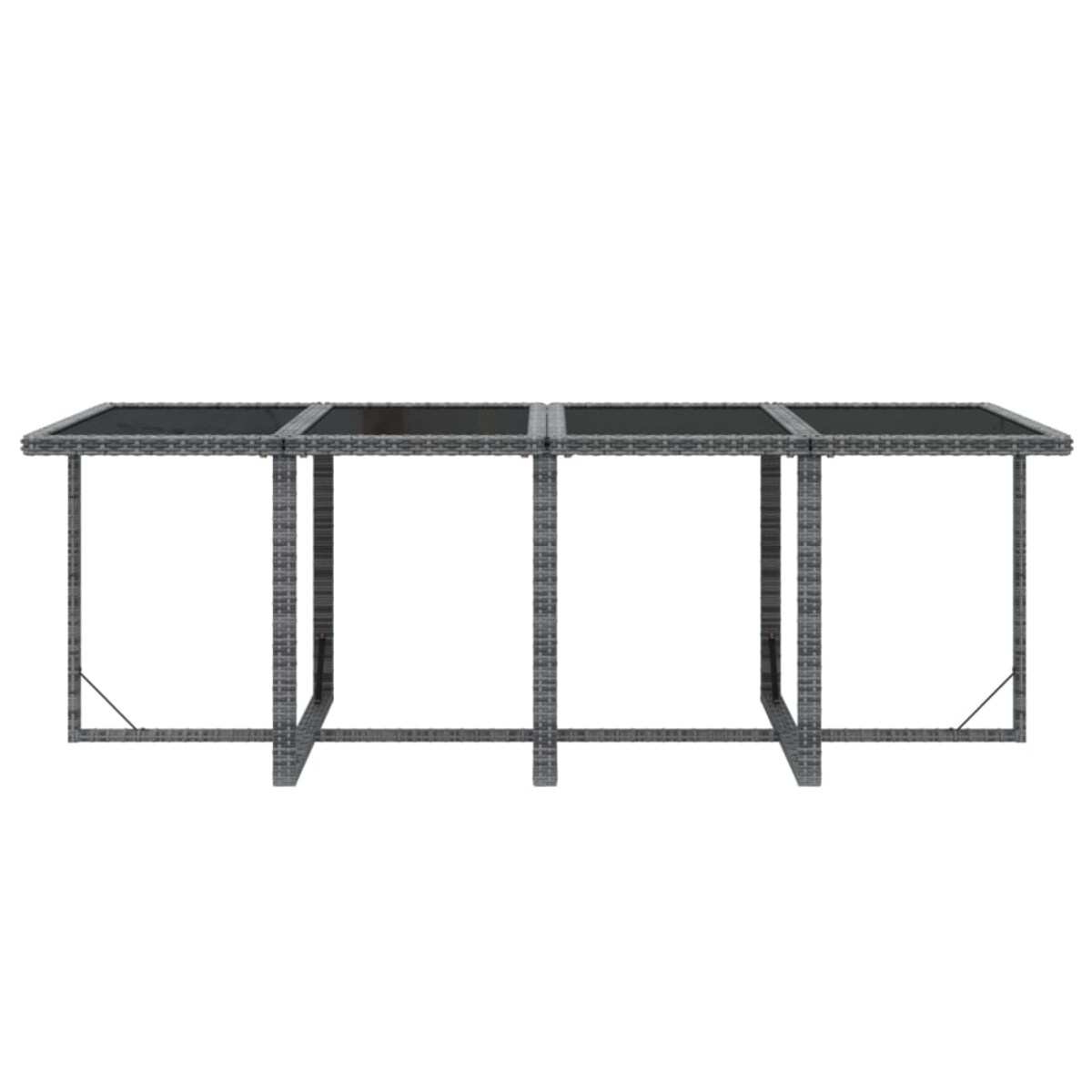 vidaXL 9-cz. zestaw mebli ogrodowych z poduszkami, polirattan, szary