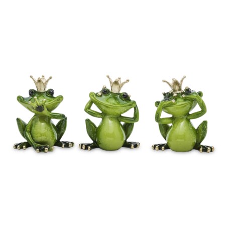 Dekoracja - 3 zielone żabki "Nie widzę, nie słyszę, nie mówię" RANE VERDI