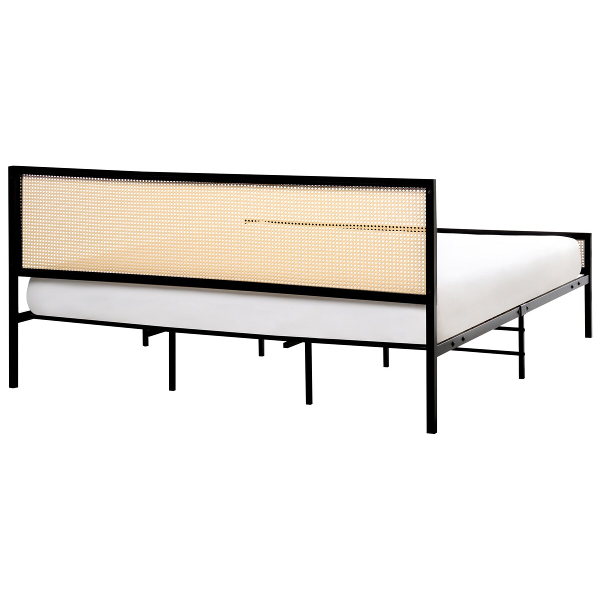 Łóżko Technorattan AVANTON 180 x 200 cm Czarny