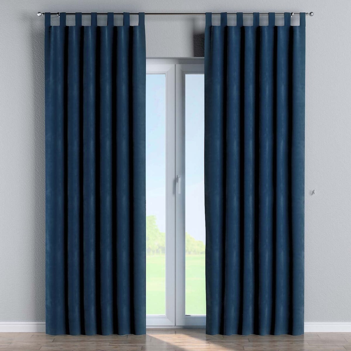 Zasłona na szelkach 1 szt. 130x245 granat