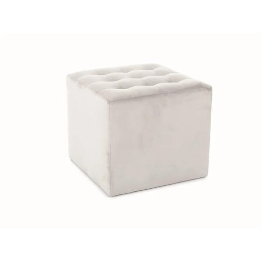 Pufa LORI VELVET jasnoszara