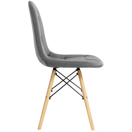 Krzesło tapicerowane do salonu welurowe skandynawskie szare