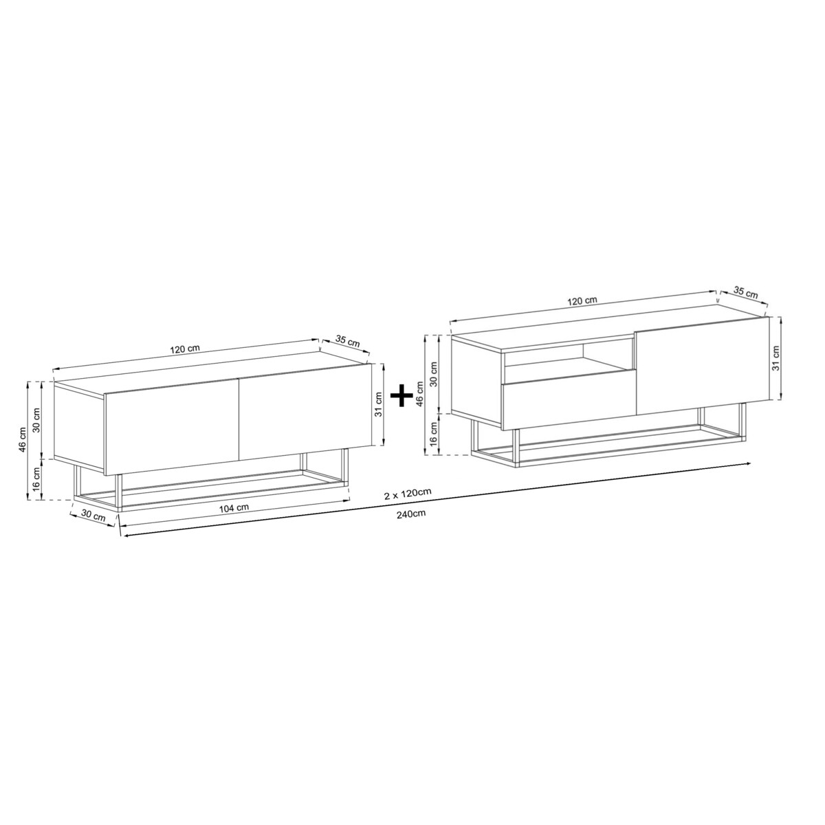 Szafka RTV Loft Dąb Artisan MAT Komoda RTV Loft Szuflada 240 cm