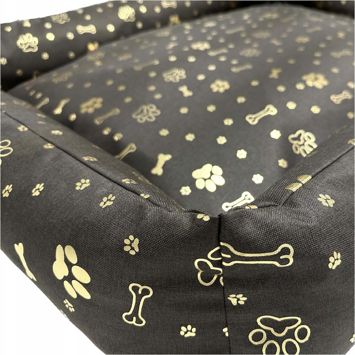 Legowisko Dla Psa Kanapa Posłanie 115X95 Cm Wodoodporne Poduszki Pikowane Kość Złota