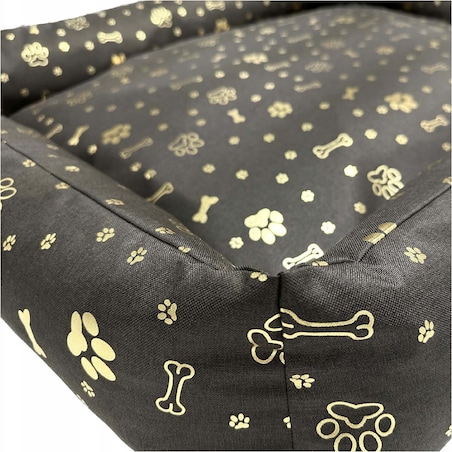 Legowisko Dla Psa Kanapa Posłanie 115X95 Cm Wodoodporne Poduszki Pikowane Kość Złota